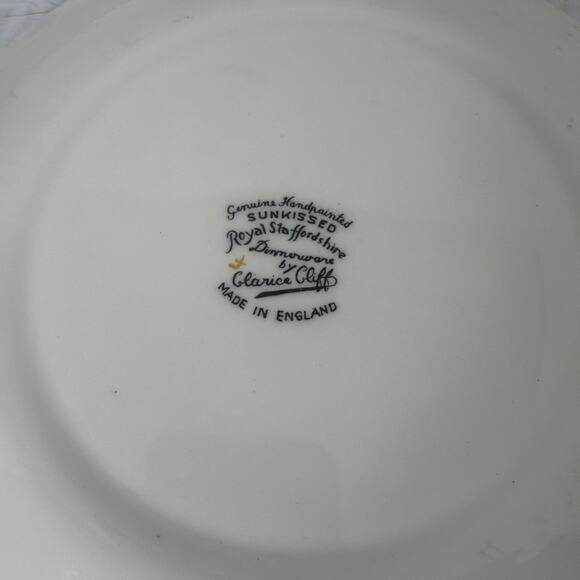 Royal Staffordshire Sunkissed Clarice Cliff Banana Dessert Plate 8.25" Rare - Picture 3 of 5